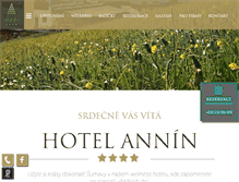 Tablet Screenshot of hotelannin.cz